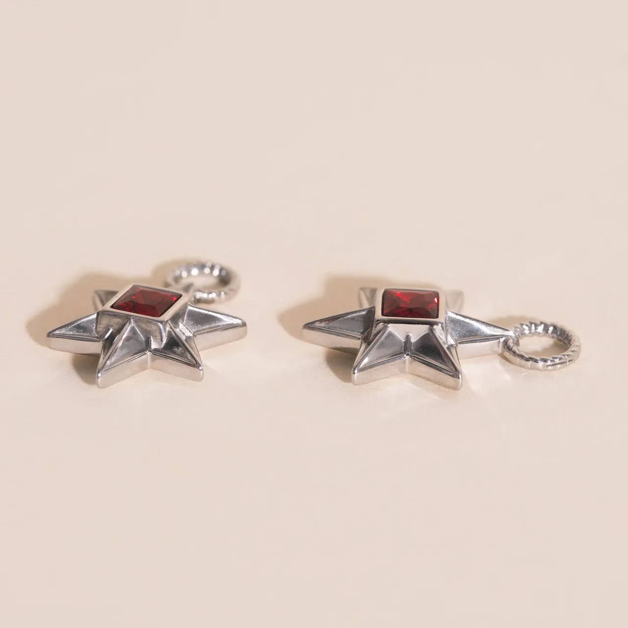 Ruby Star Chunky Huggie Hoop Charms sold by Modcloth product image thumbnail 3