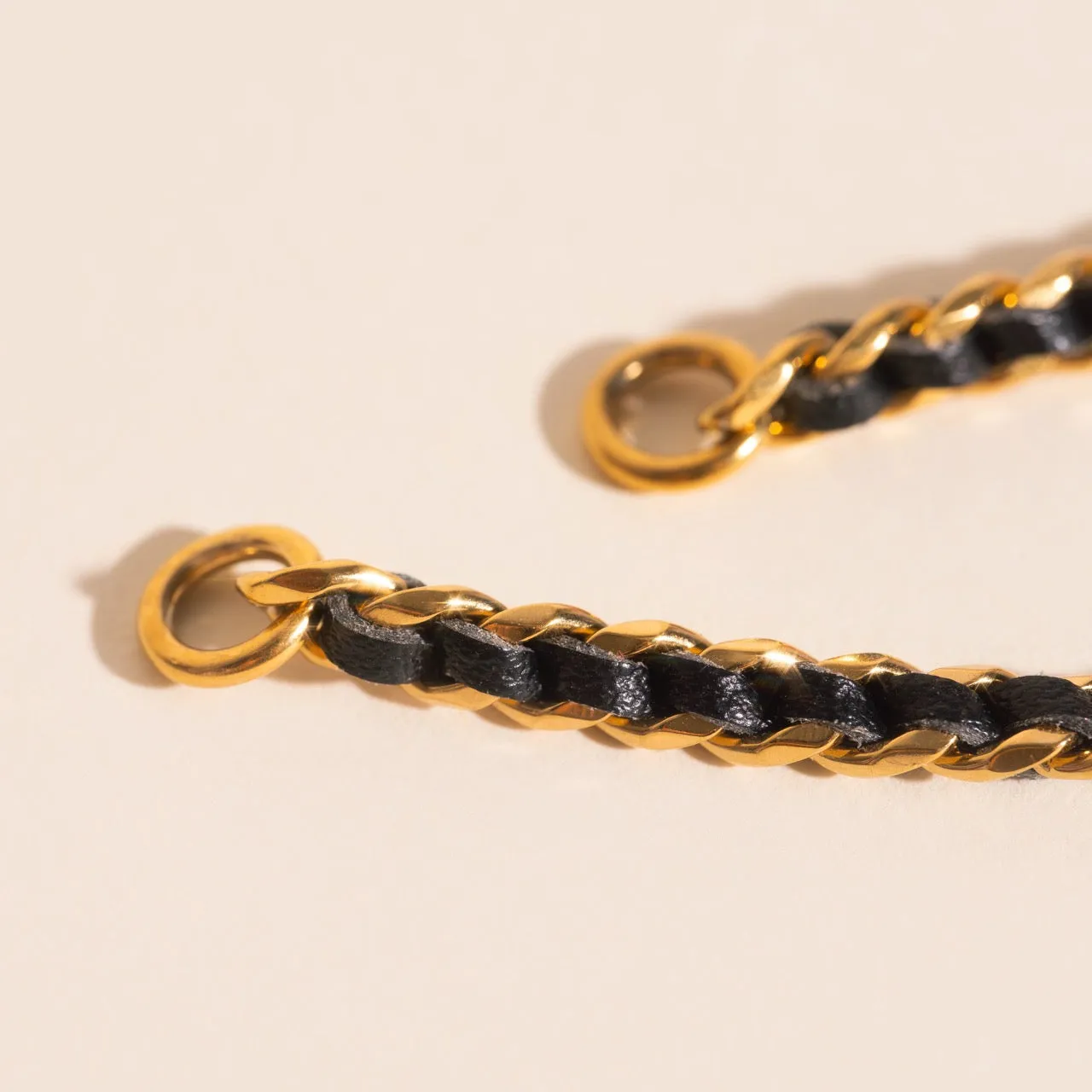 Leather Chain Chunky Huggie Hoop Charms sold by Modcloth product image thumbnail 2