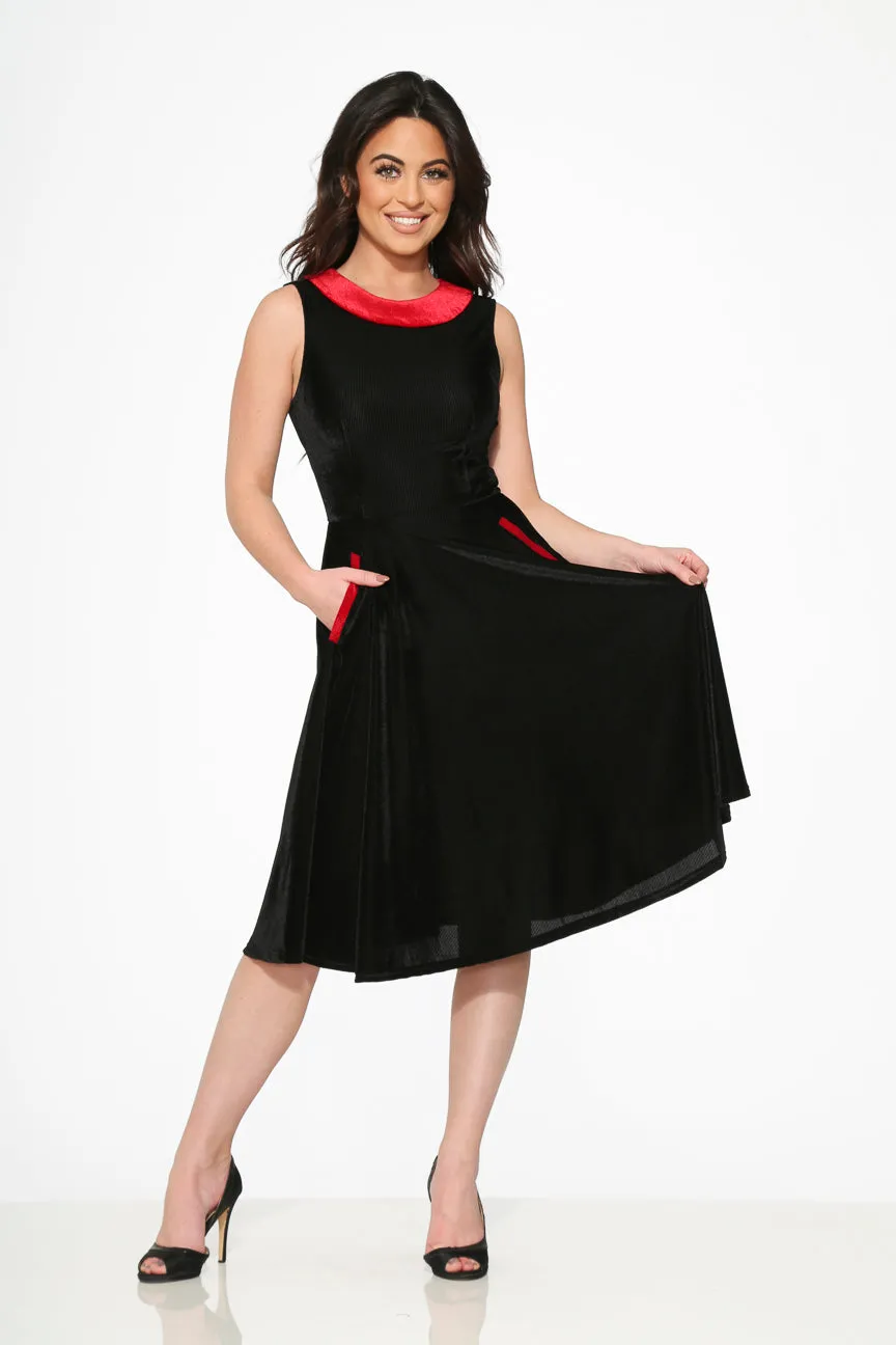 Black Red KurtRoy Swing Dress sold by Modcloth