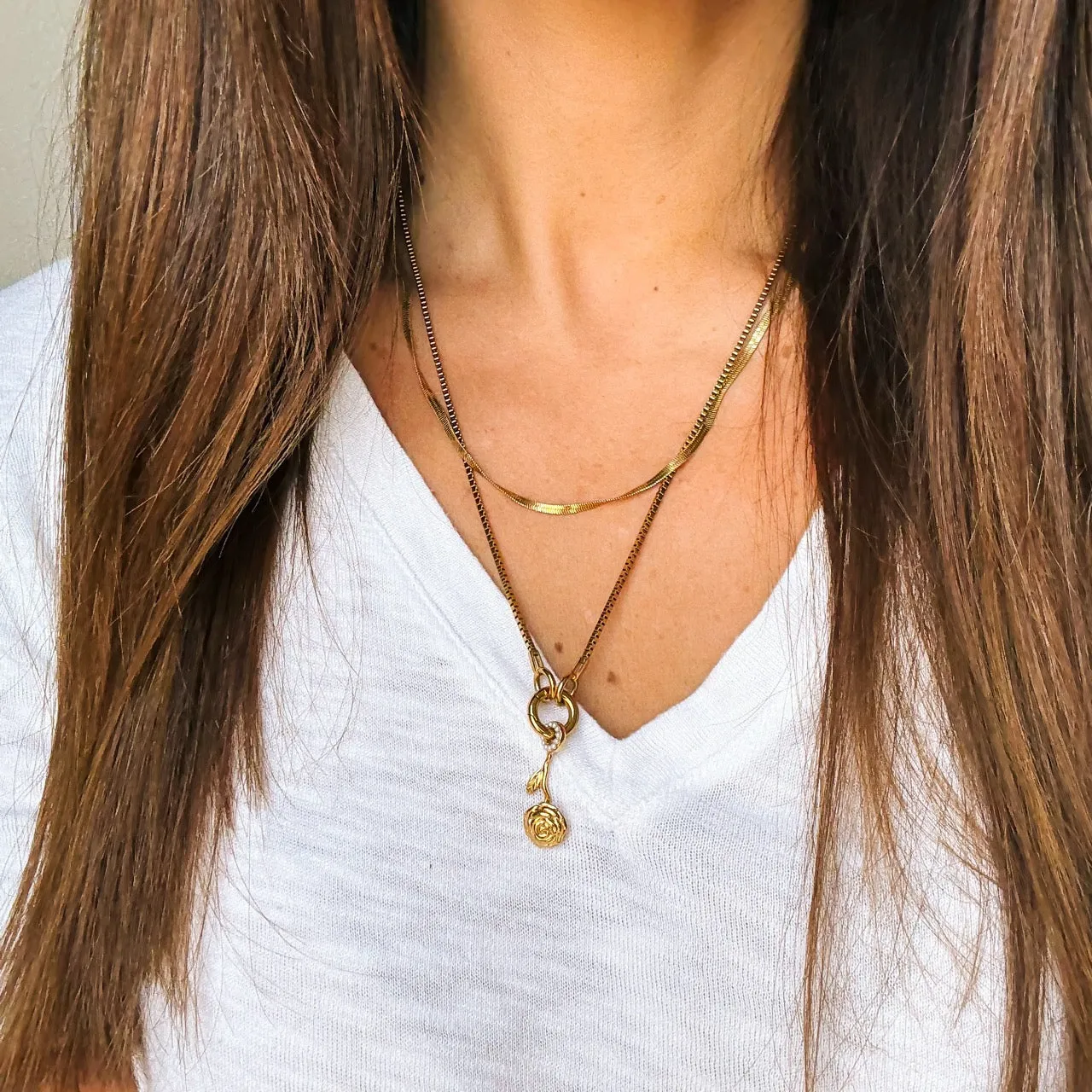 June Rose Birth Flower Necklace Charm sold by Modcloth product image thumbnail 4