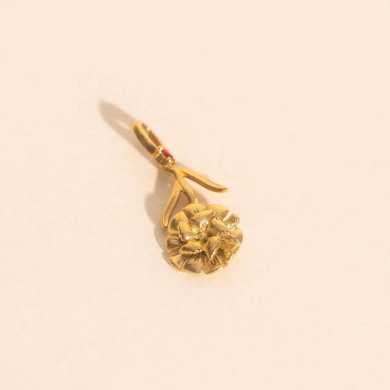 January Carnation Birth Flower Necklace Charm sold by Modcloth