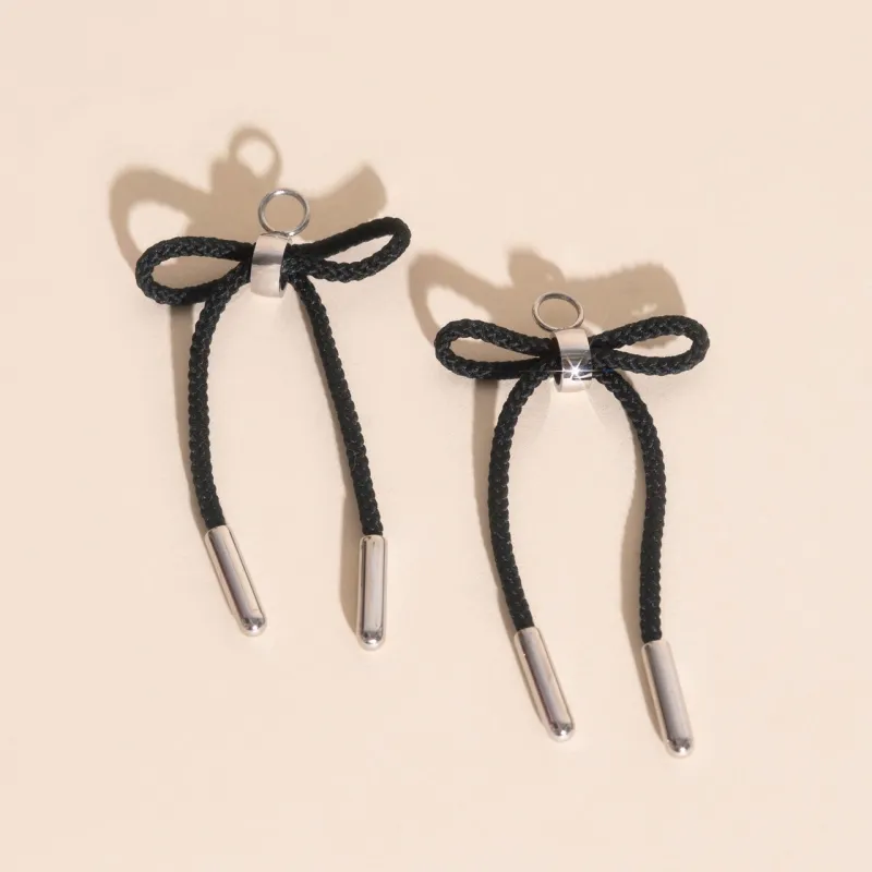 Bowtie Chunky Huggie Hoop Charms sold by Modcloth