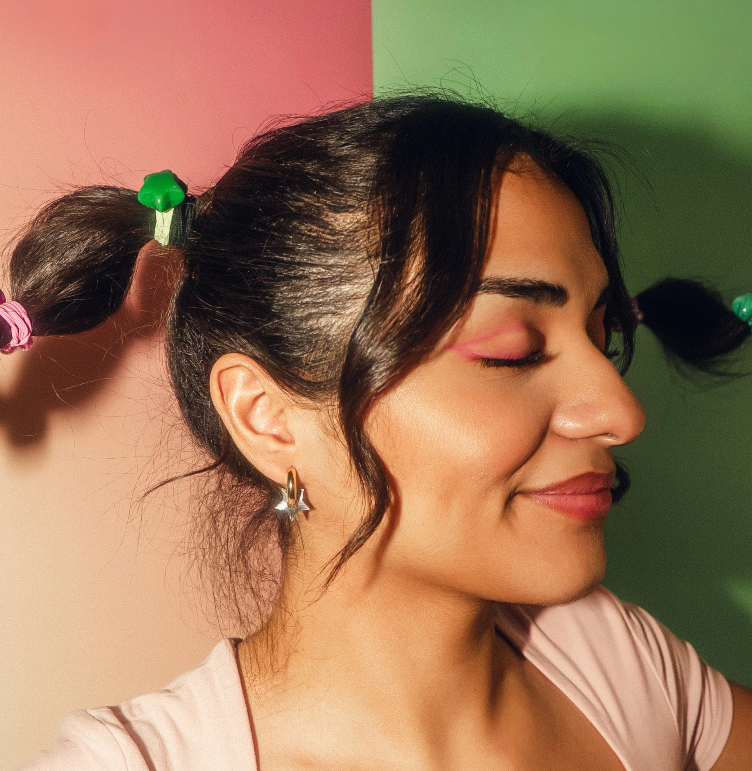 Winter Star Chunky Huggie Hoop Charms sold by Modcloth product image thumbnail 3