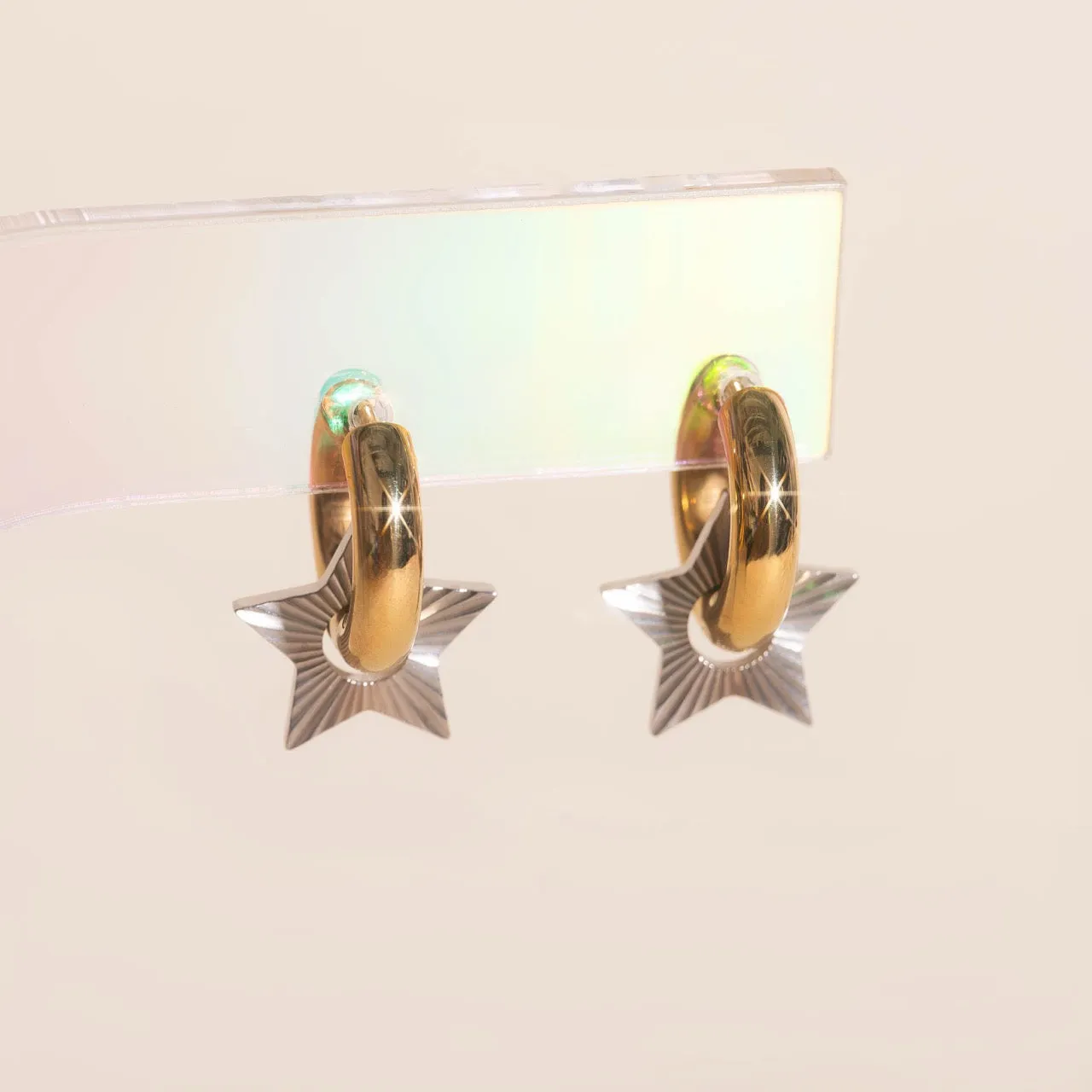 Winter Star Chunky Huggie Hoop Charms sold by Modcloth product image thumbnail 4