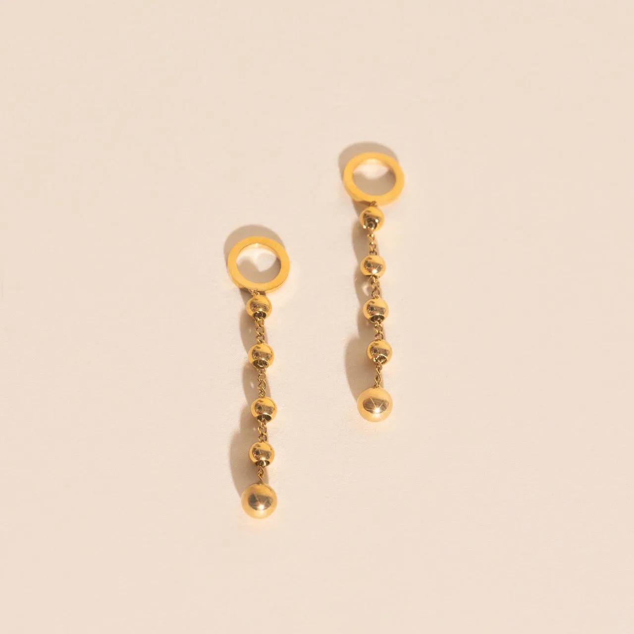 Beaded Metal Chain Chunky Huggie Hoop Charms sold by Modcloth product image thumbnail 2