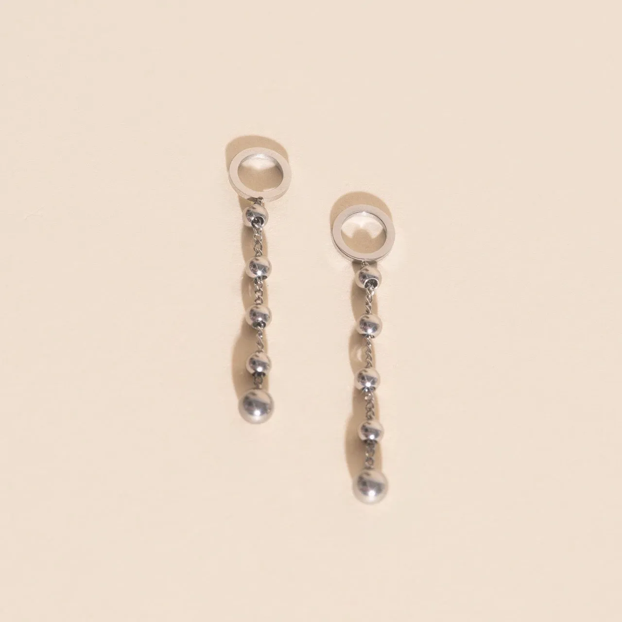 Beaded Metal Chain Chunky Huggie Hoop Charms sold by Modcloth product image thumbnail 4