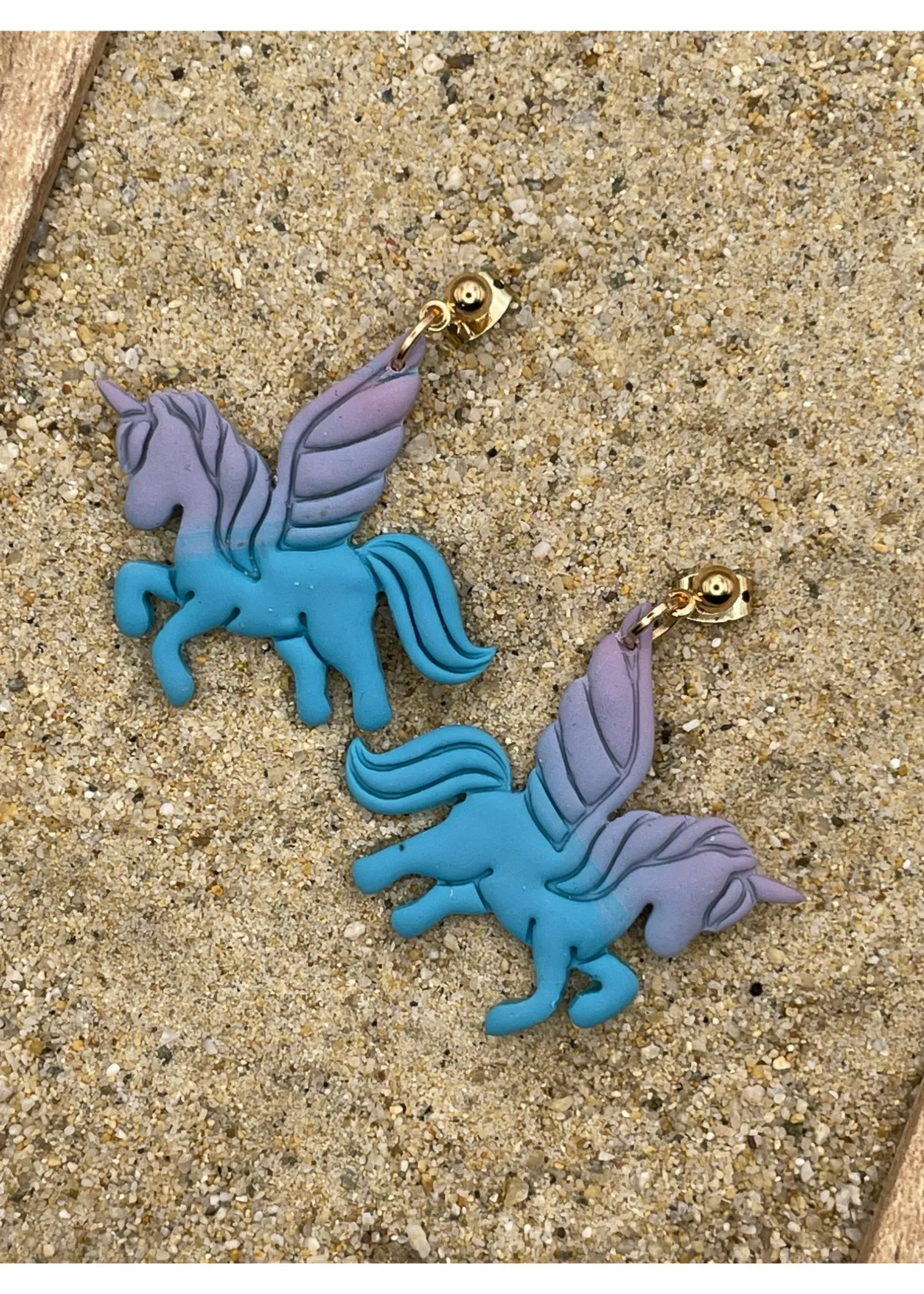 Unicorn Ombre Dangle Earrings - Purple sold by Modcloth
