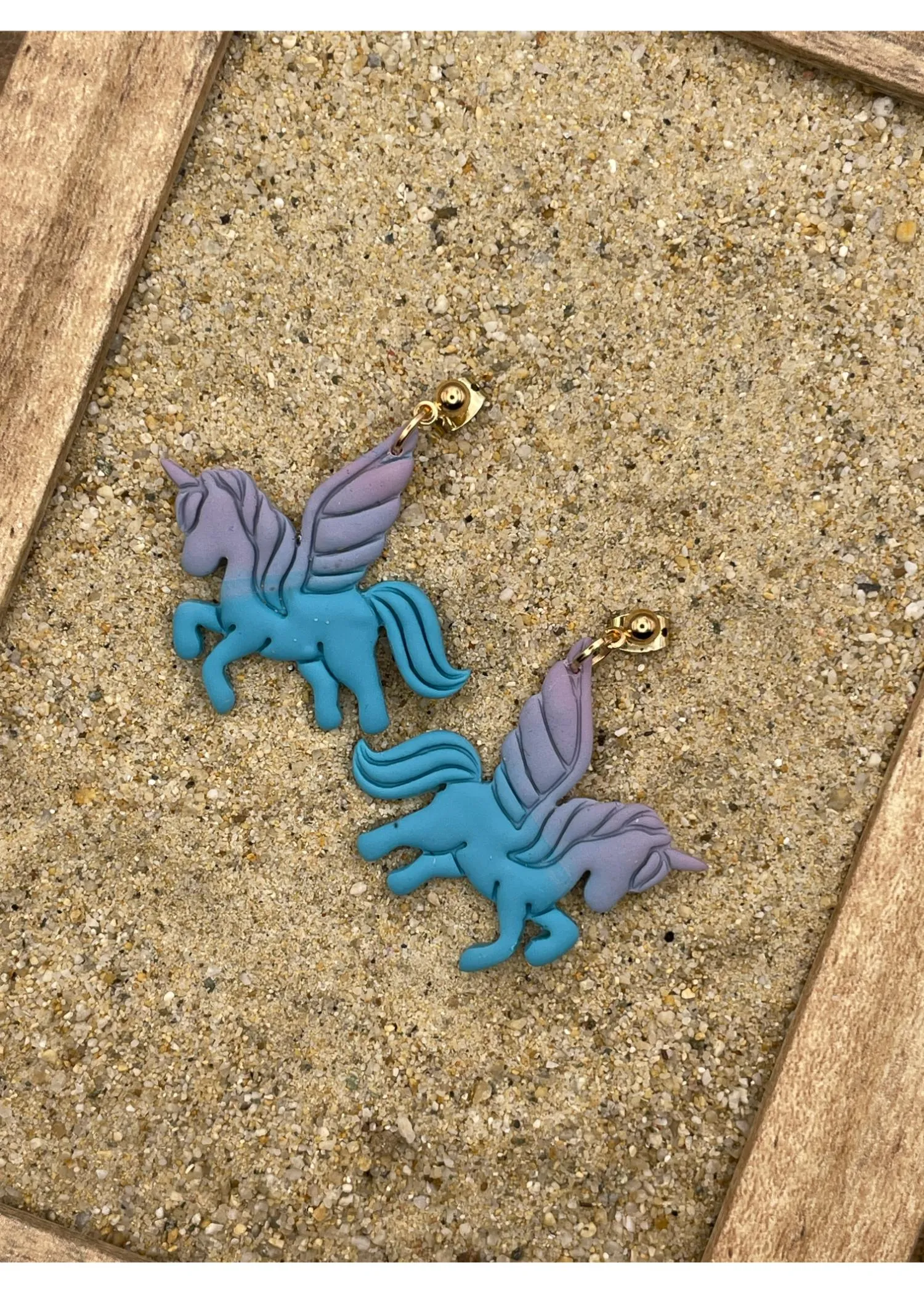 Unicorn Ombre Dangle Earrings - Purple sold by Modcloth product image thumbnail 4