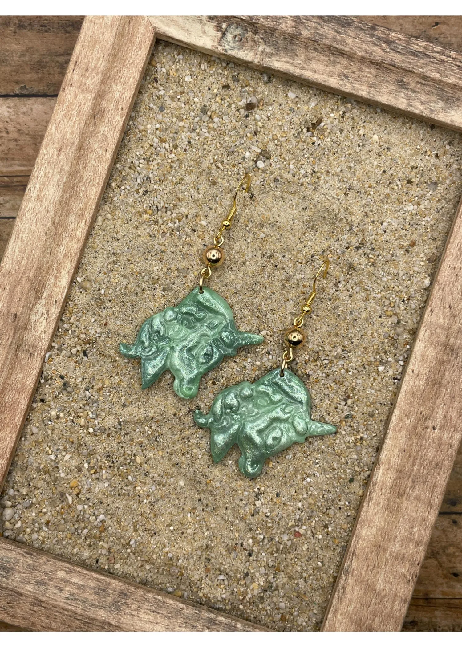 Unicorn Face Dangle Earrings - Sage sold by Modcloth product image thumbnail 2