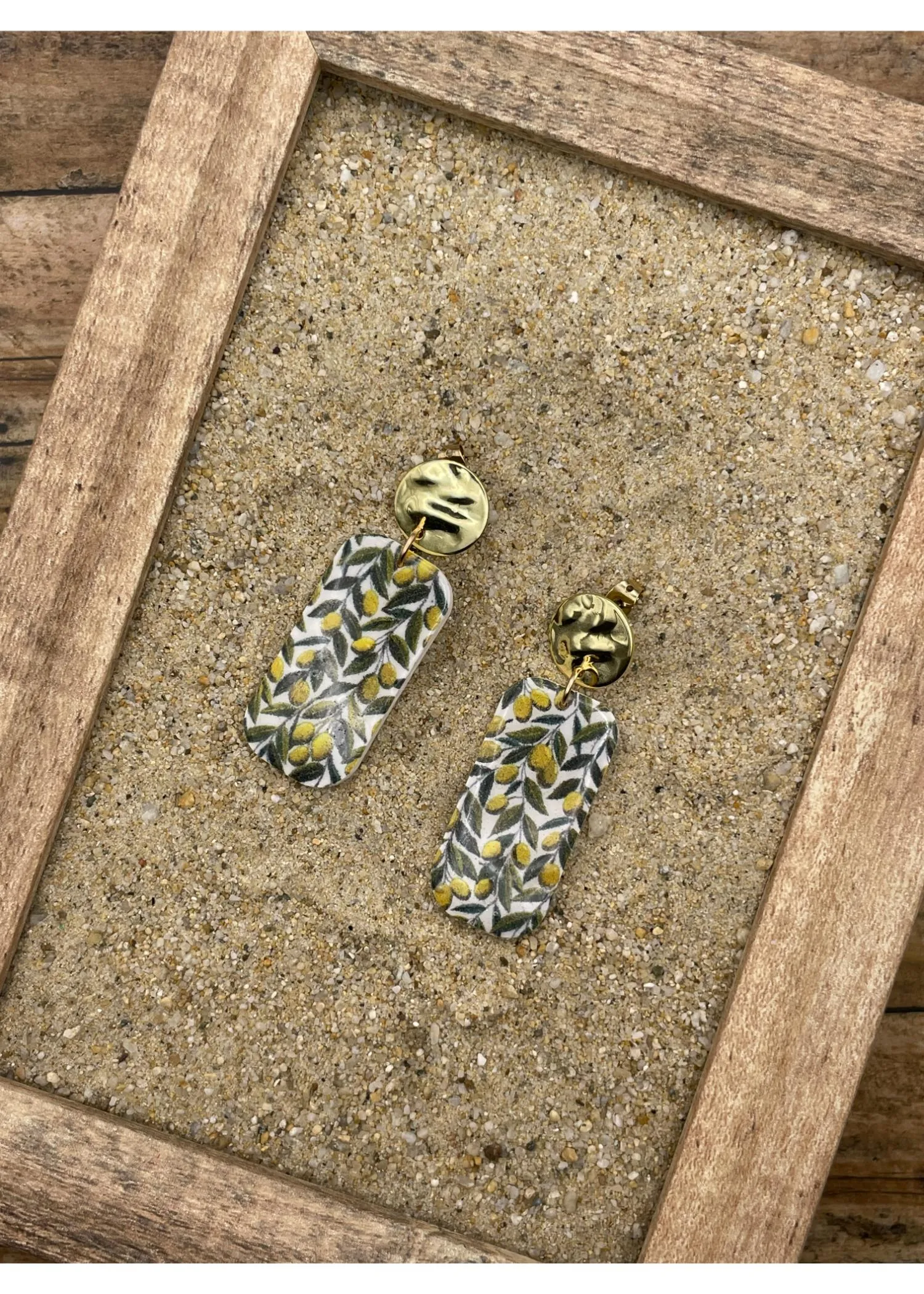 Olive Printed Dangle Earrings sold by Modcloth product image thumbnail 4