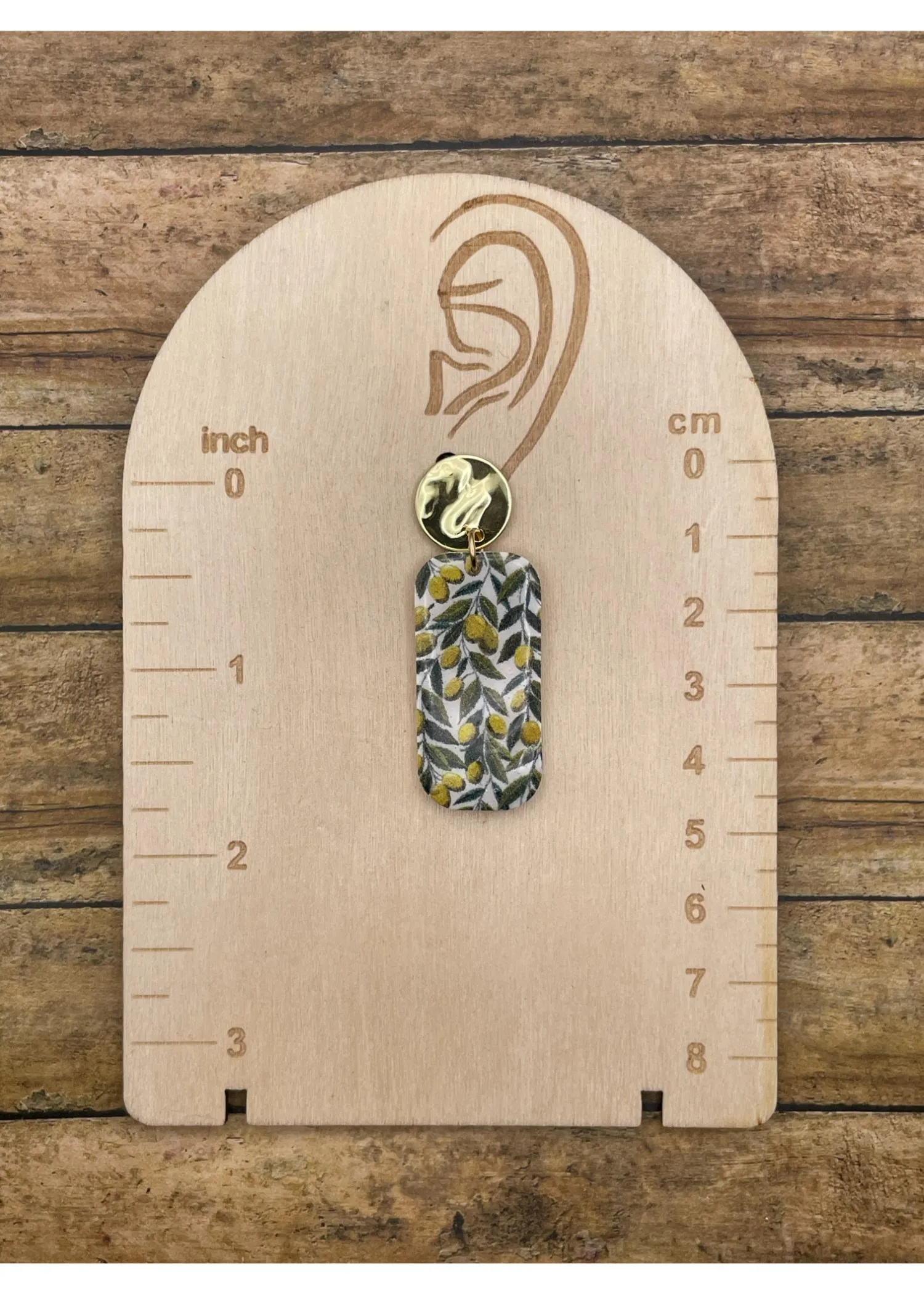 Olive Printed Dangle Earrings sold by Modcloth product image thumbnail 2