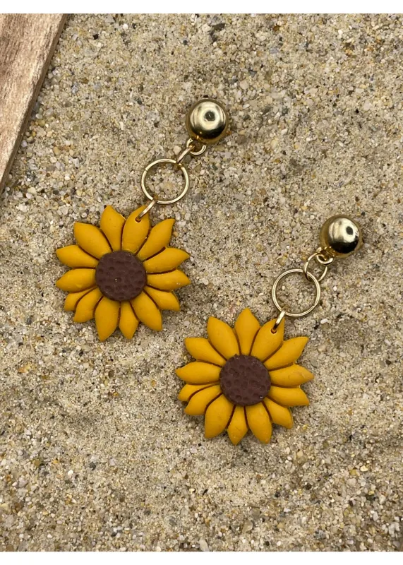 Sunflower Dangle Earrings sold by Modcloth