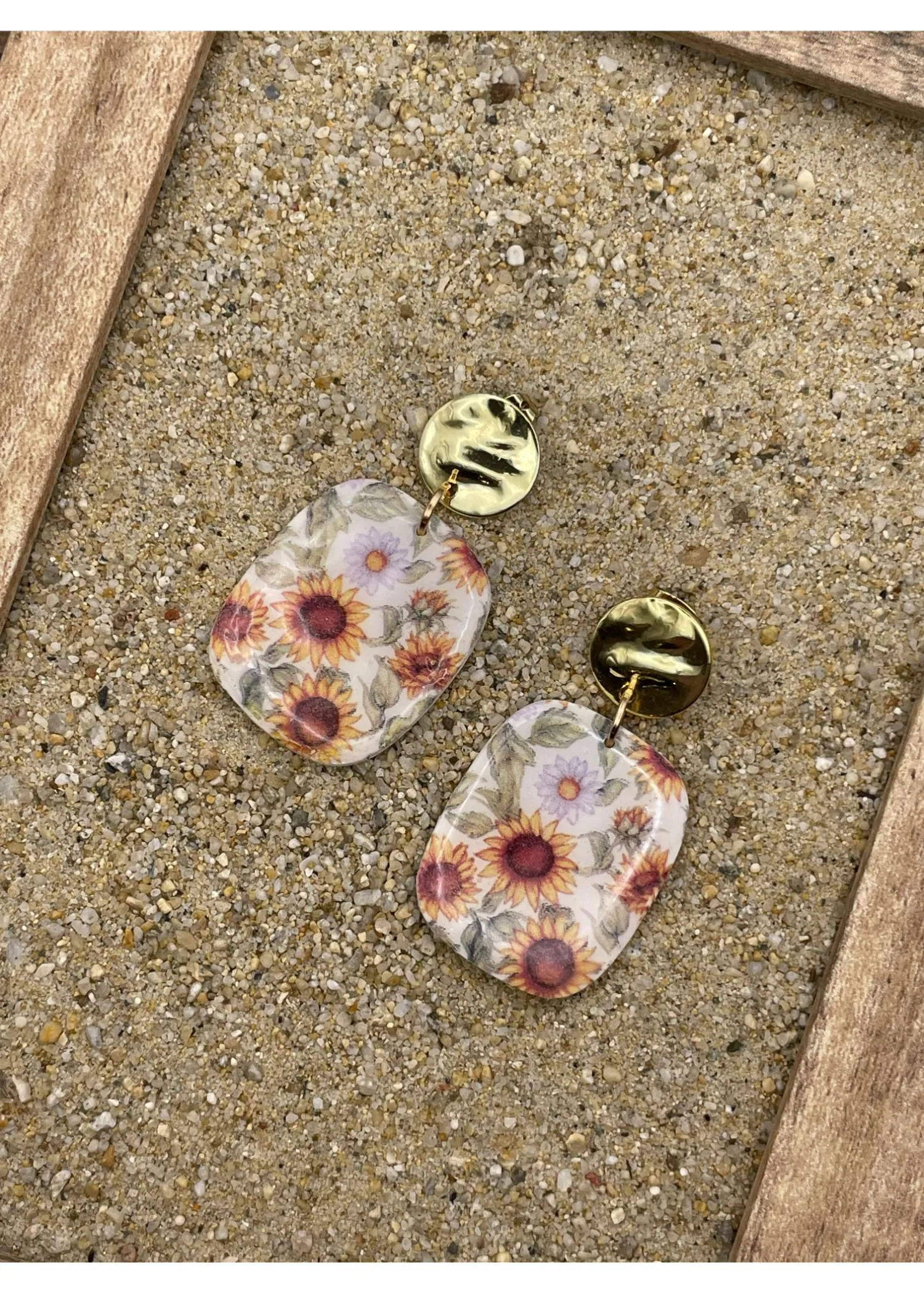 Sunflower Printed Dangle Earrings sold by Modcloth product image thumbnail 2