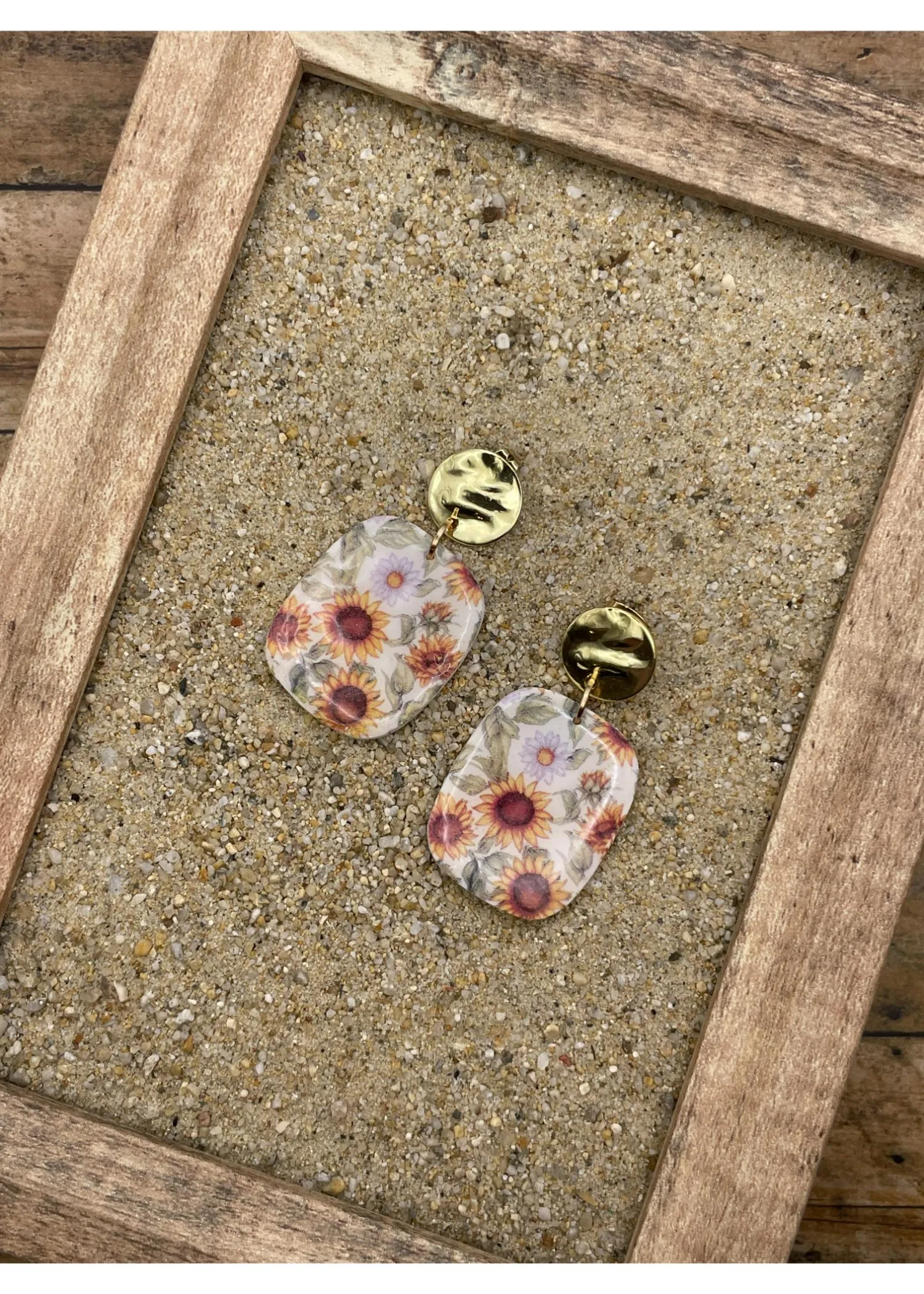 Sunflower Printed Dangle Earrings sold by Modcloth product image thumbnail 3