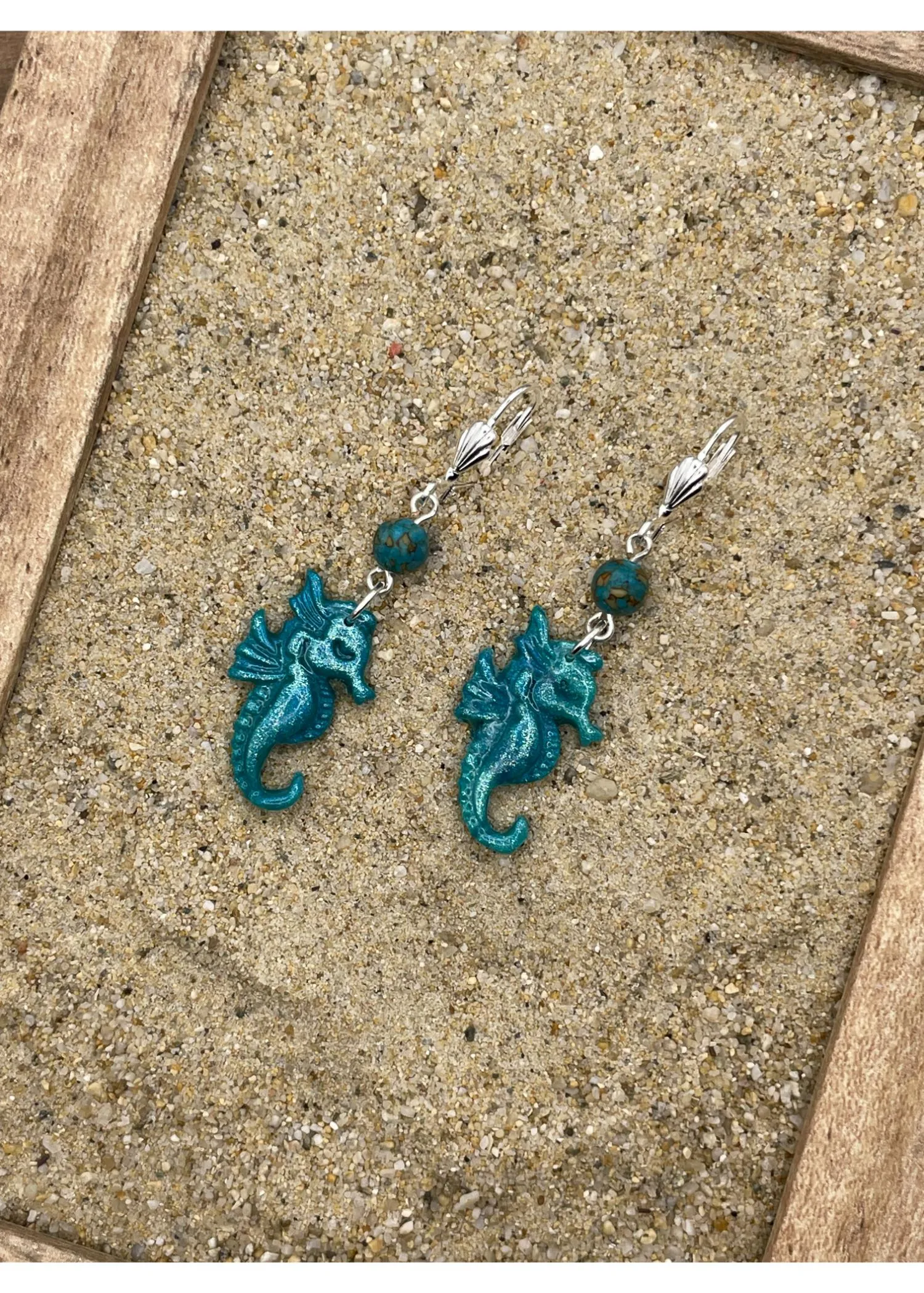 Shimmer Seahorse Dangle Earrings sold by Modcloth product image thumbnail 3