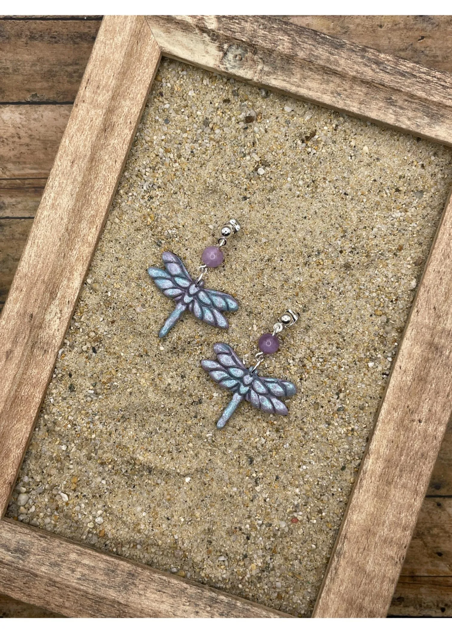 Shimmer Dragon Fly Dangle Earrings sold by Modcloth product image thumbnail 3