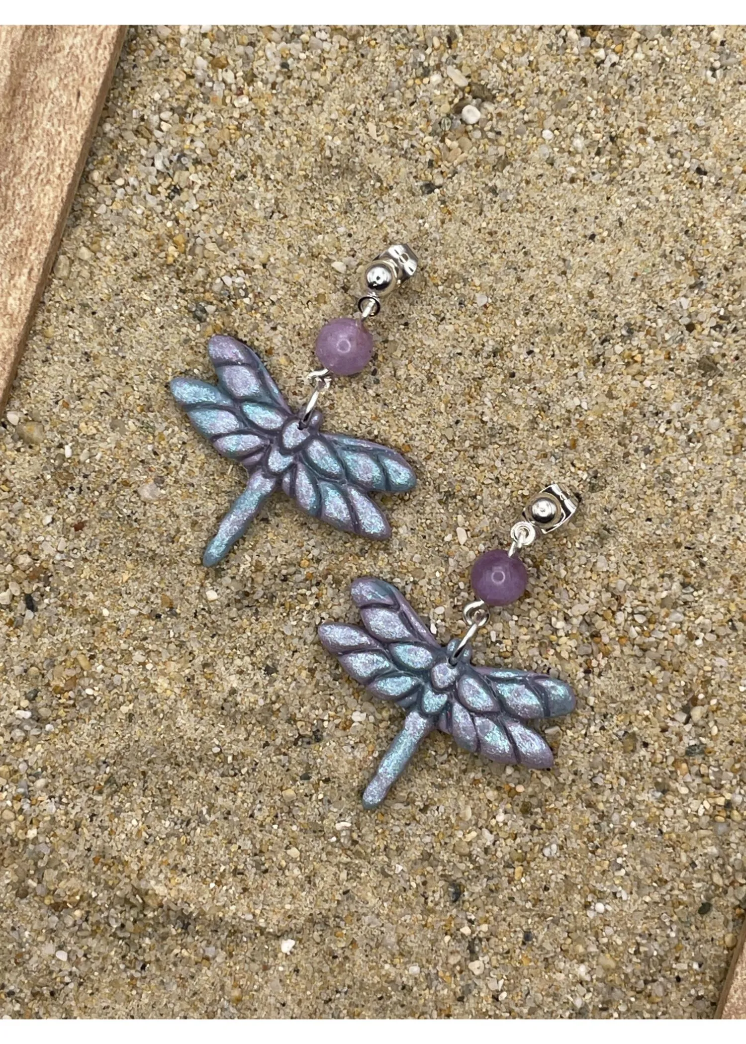 Shimmer Dragon Fly Dangle Earrings sold by Modcloth