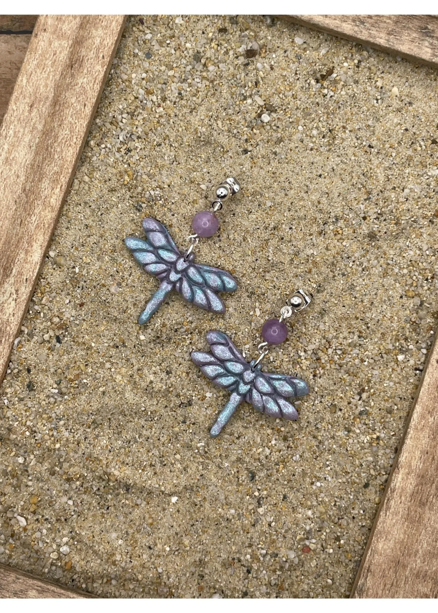 Shimmer Dragon Fly Dangle Earrings sold by Modcloth product image thumbnail 2