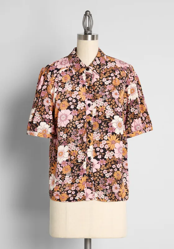 ModCloth x Princess Highway Floral Harvest Blouse made by Princess Highway