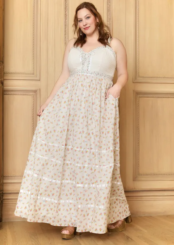GUNNE SAX for ModCloth Reyna Lace-Up Maxi Dress made by Modcloth