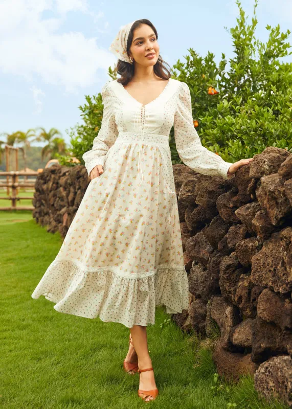 GUNNE SAX for ModCloth Rose Lace-Up Dress made by Modcloth