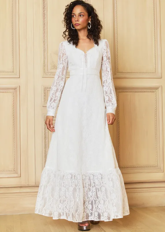 GUNNE SAX for ModCloth Beth Lace Corselette Maxi Dress made by Modcloth