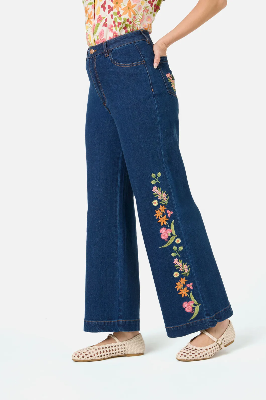 Liberty Native Embroidered Denim Jean sold by Modcloth product image thumbnail 5
