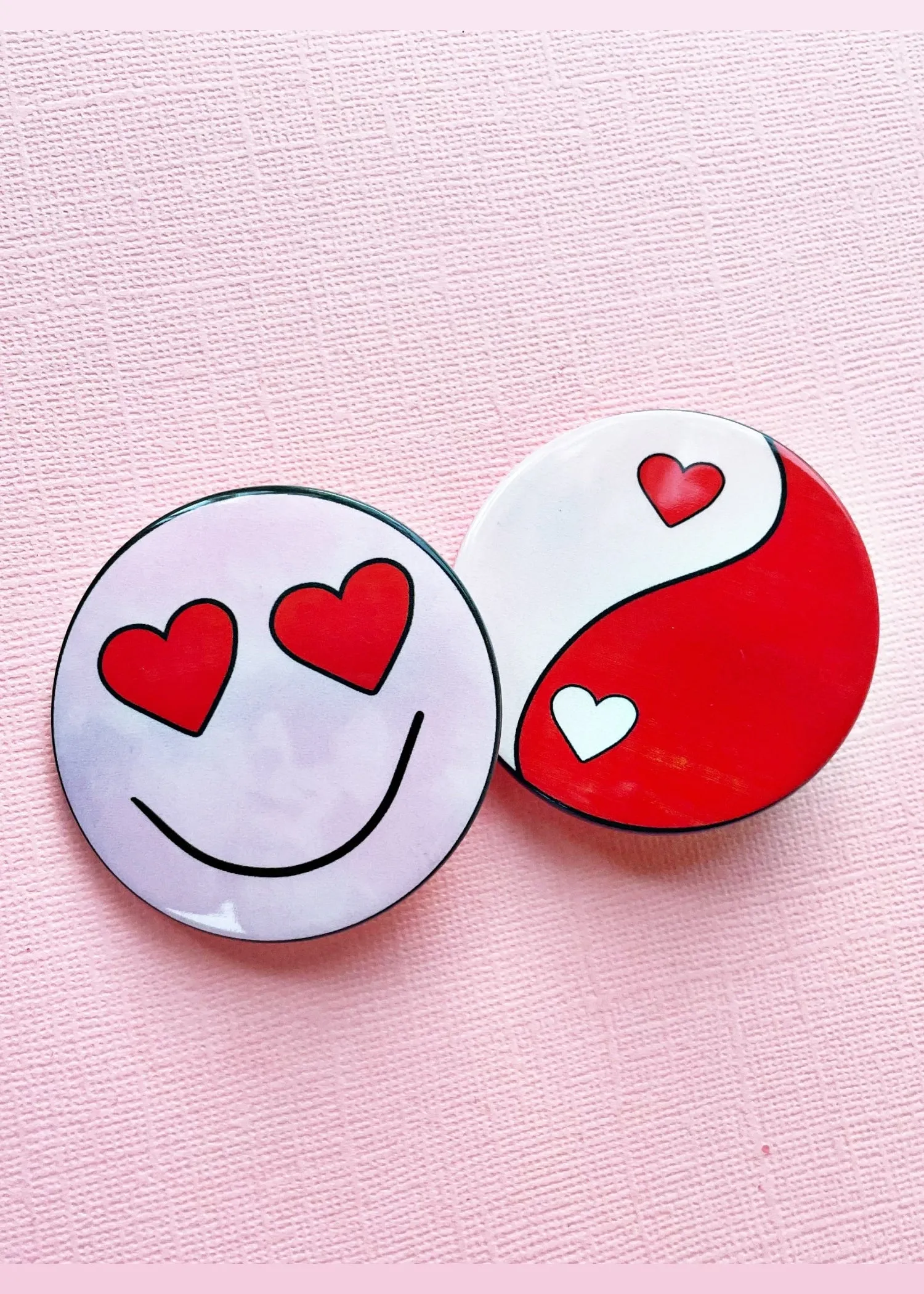 Heart Eye Smile & Ying Yang Clip Set sold by Modcloth