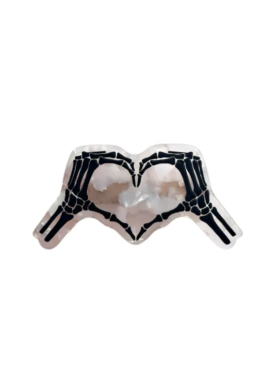 Skeleton Heart Hands Hair Clip sold by Modcloth