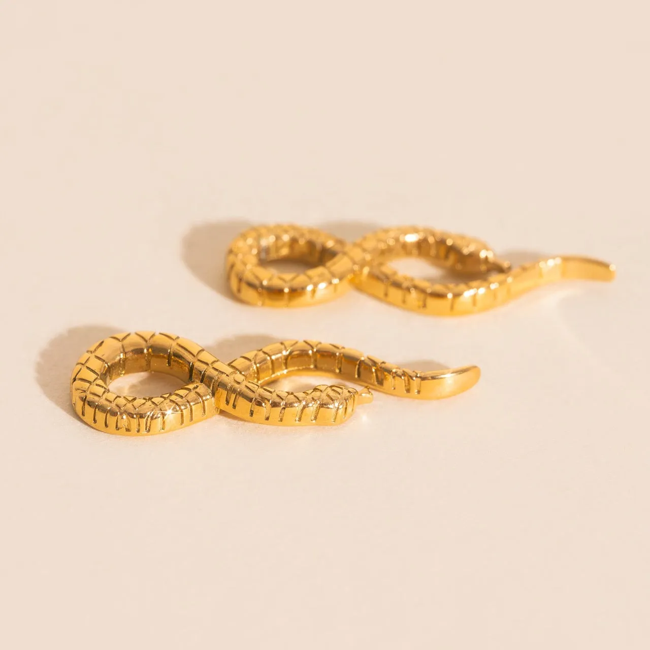 Snake Chunky Huggie Hoop Charms sold by Modcloth product image thumbnail 4