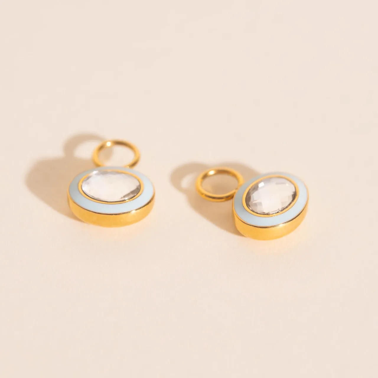 Blue Frost Chunky Huggie Hoop Charms sold by Modcloth product image thumbnail 2