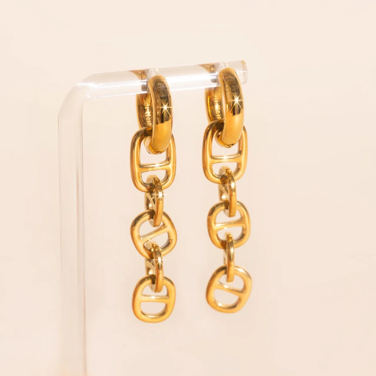 Chain Chunky Huggie Hoop Charms sold by Modcloth product image thumbnail 2