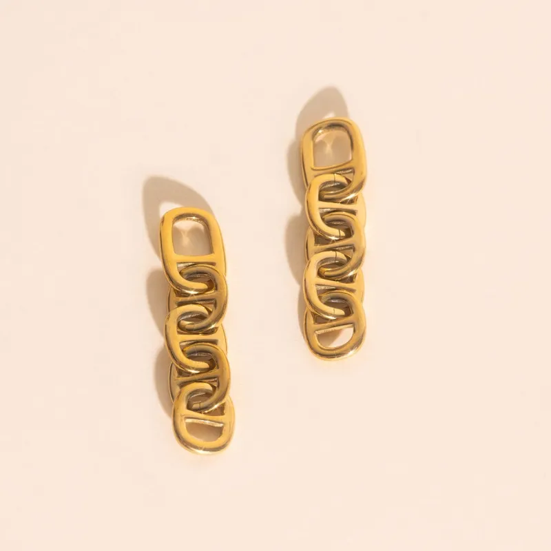 Chain Chunky Huggie Hoop Charms sold by Modcloth