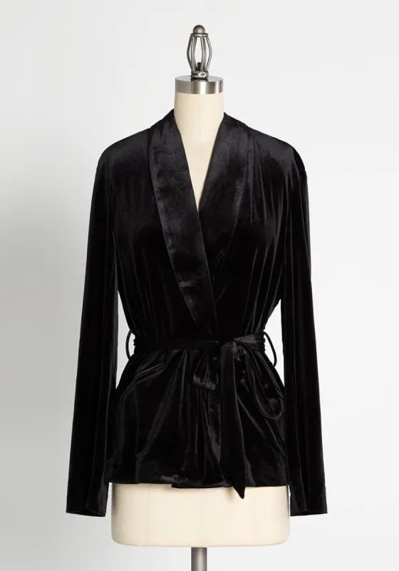 Smoldering Smoking Jacket sold by Modcloth
