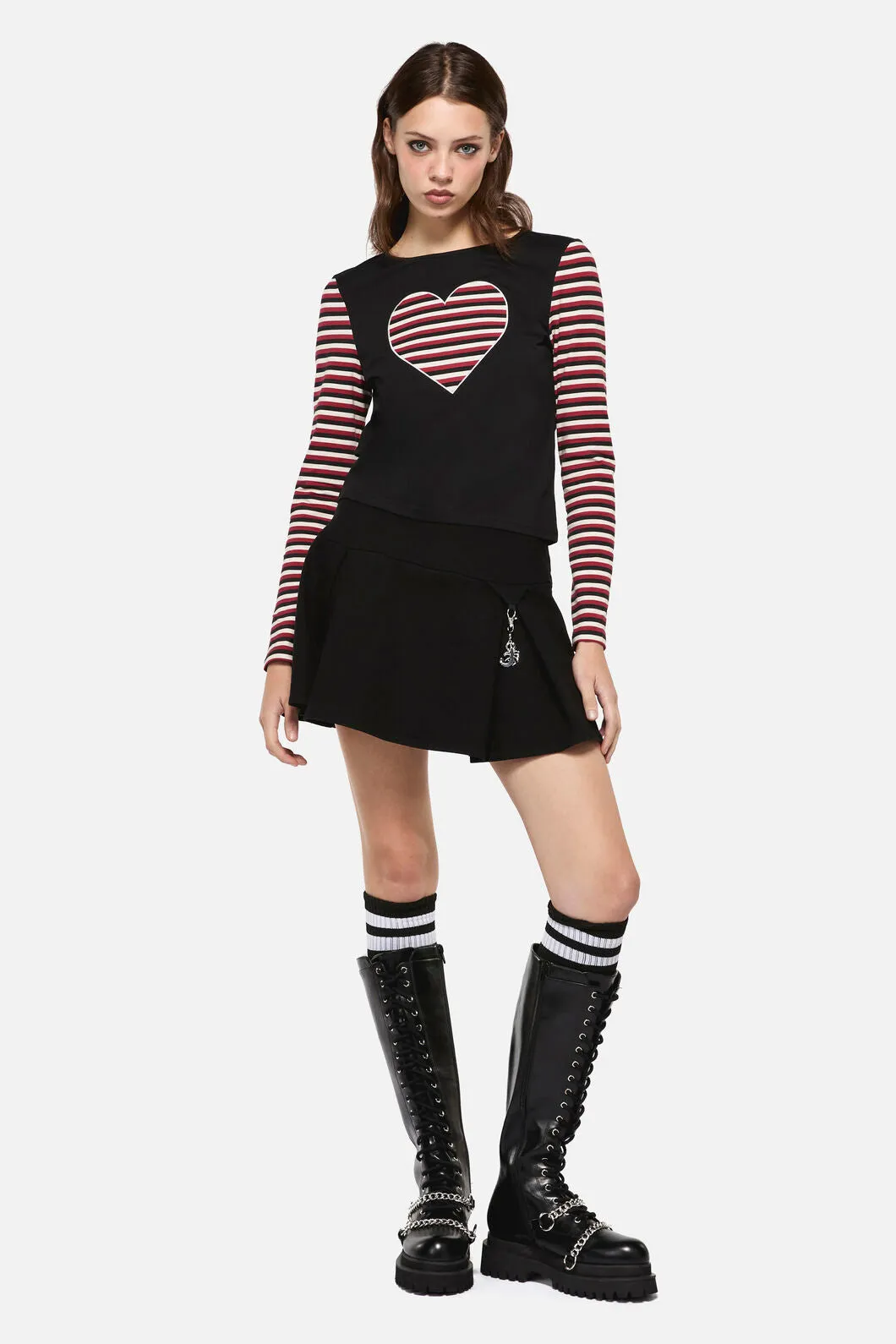 Sucked In Gothic Contrast Sleeve Top sold by Modcloth product image thumbnail 3
