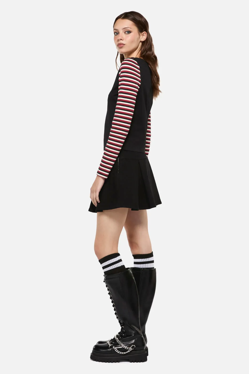Sucked In Gothic Contrast Sleeve Top sold by Modcloth product image thumbnail 4
