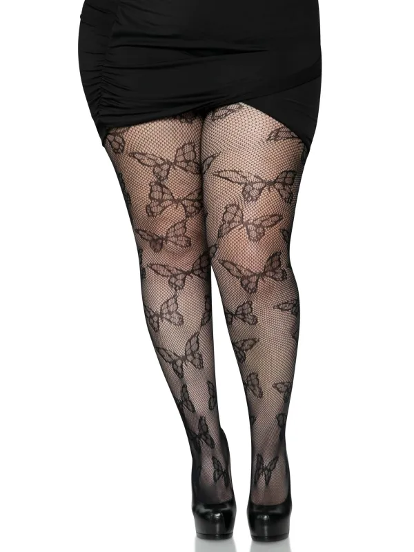 Plus Butterfly Fishnet Tights sold by Modcloth