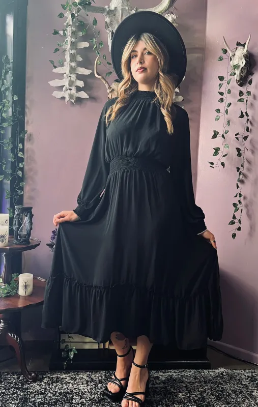 Dorothea - Classic Boho Shirred Witch Dress made by Modcloth