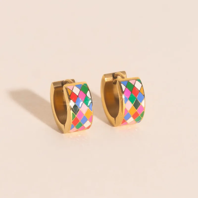 Merry & Bright Super Chunky Huggie Hoop Earrings sold by Modcloth