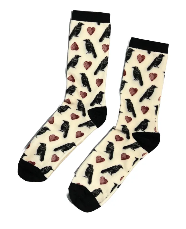 Novelty Socks - Raven Love sold by Modcloth