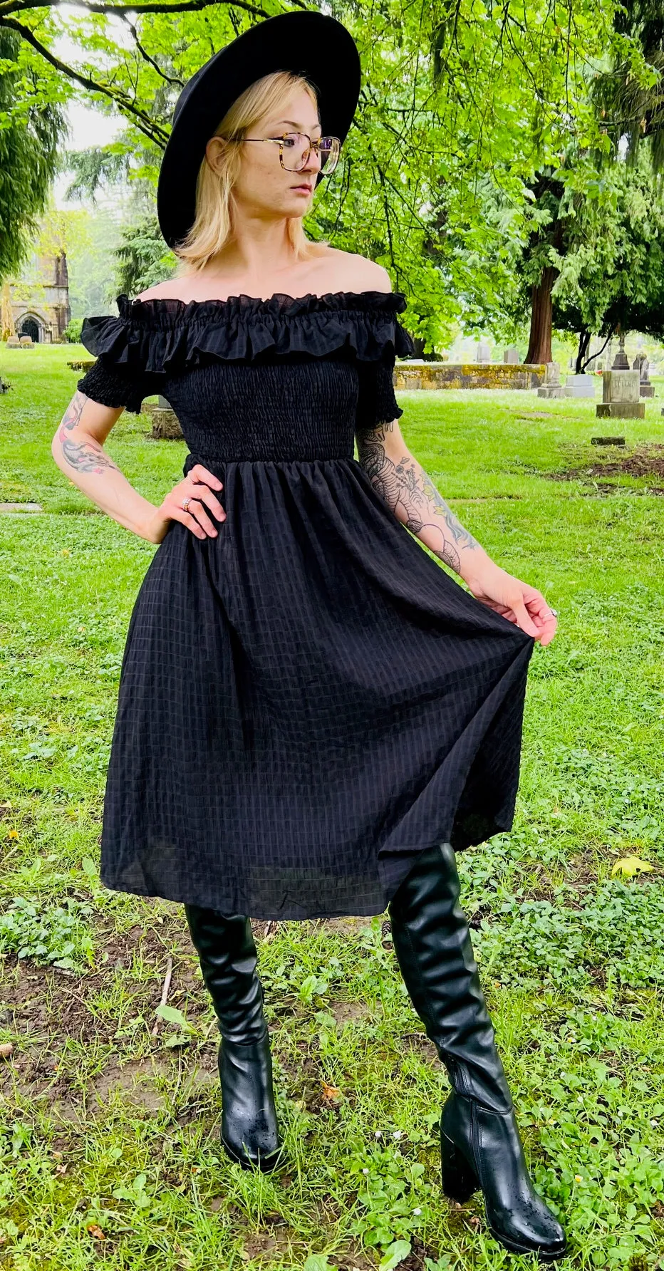 Hilda - Dark Plaid Cottage Dress sold by Modcloth product image thumbnail 3