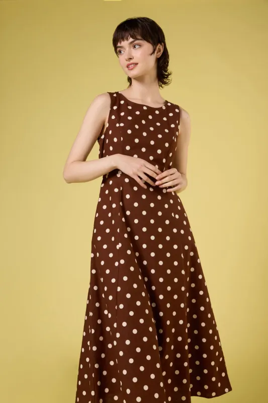 Polka Dot Midi Dress sold by Modcloth