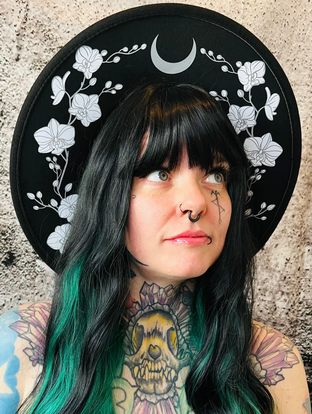 Vegan Felt Hat - XL Brim - Orchids sold by Modcloth product image thumbnail 2