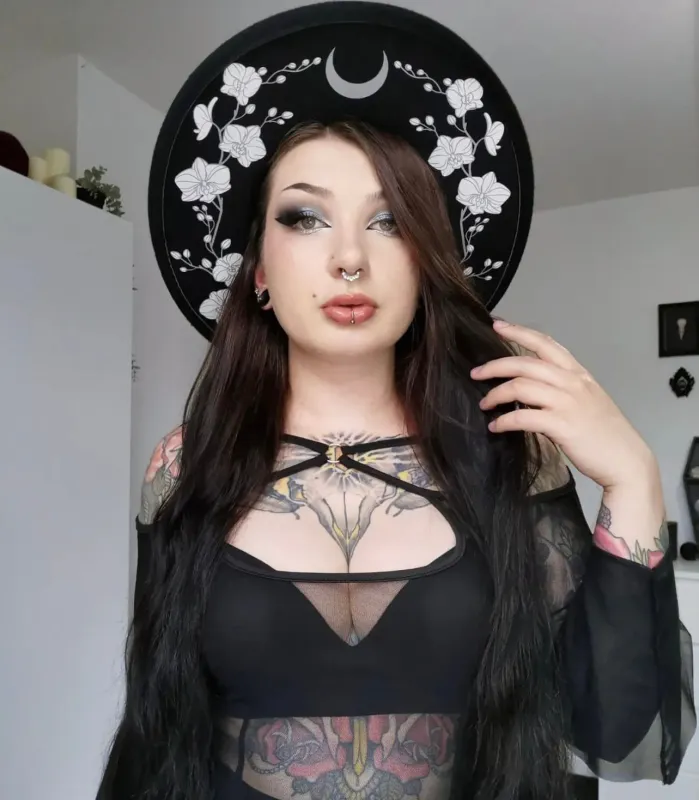 Vegan Felt Hat - XL Brim - Orchids sold by Modcloth