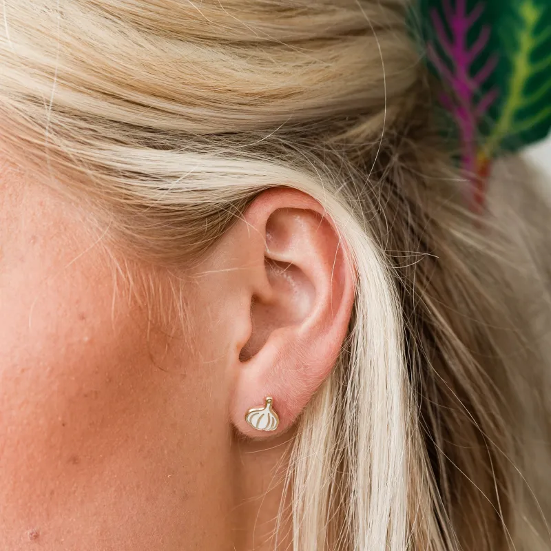Garlic Stud Earrings sold by Modcloth