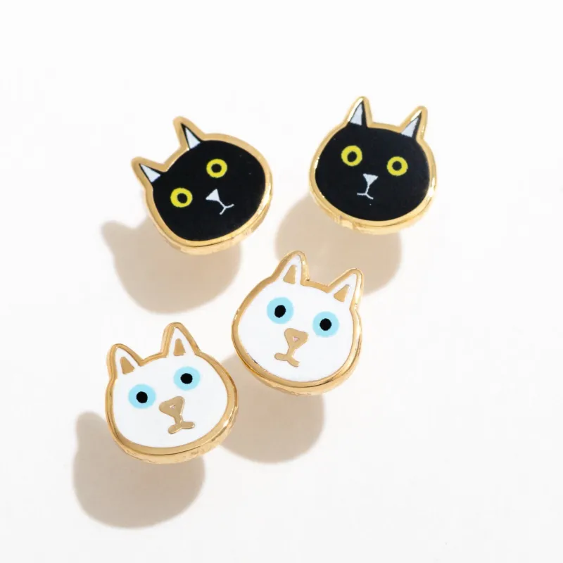 Cat Stud Earrings made by Modcloth