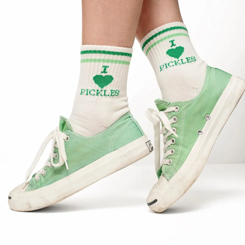 I Heart Pickles Quarter Crew Socks sold by Modcloth