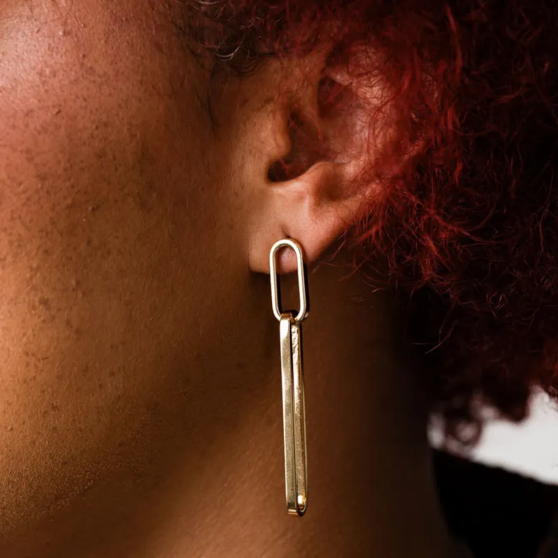 Paperclip Drop Earrings sold by Modcloth