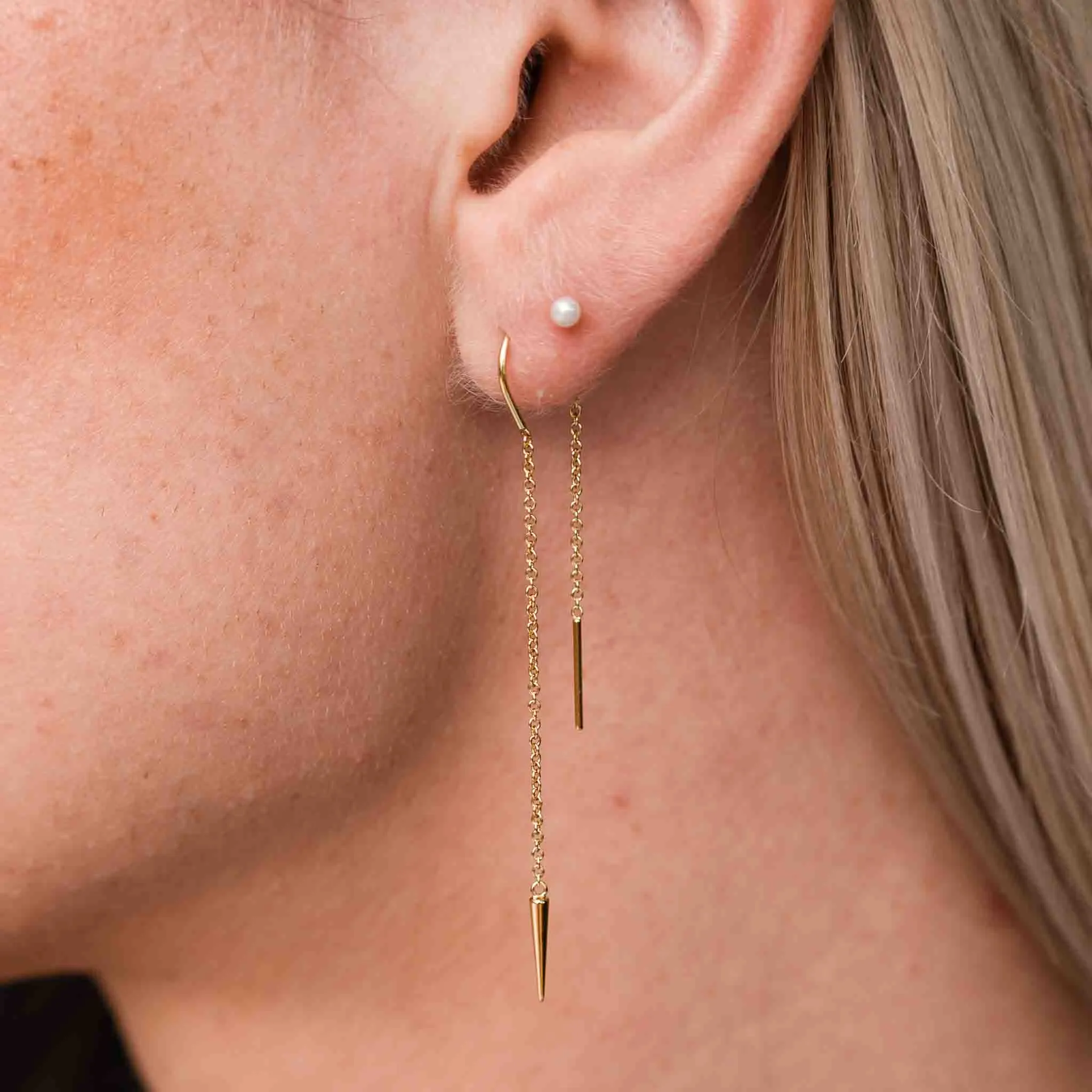 Spike Threader Earrings Sterling Silver sold by Modcloth product image thumbnail 2