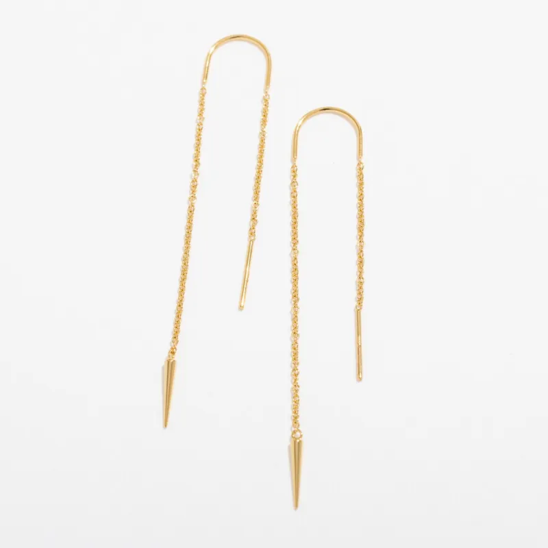 Spike Threader Earrings Sterling Silver made by Modcloth
